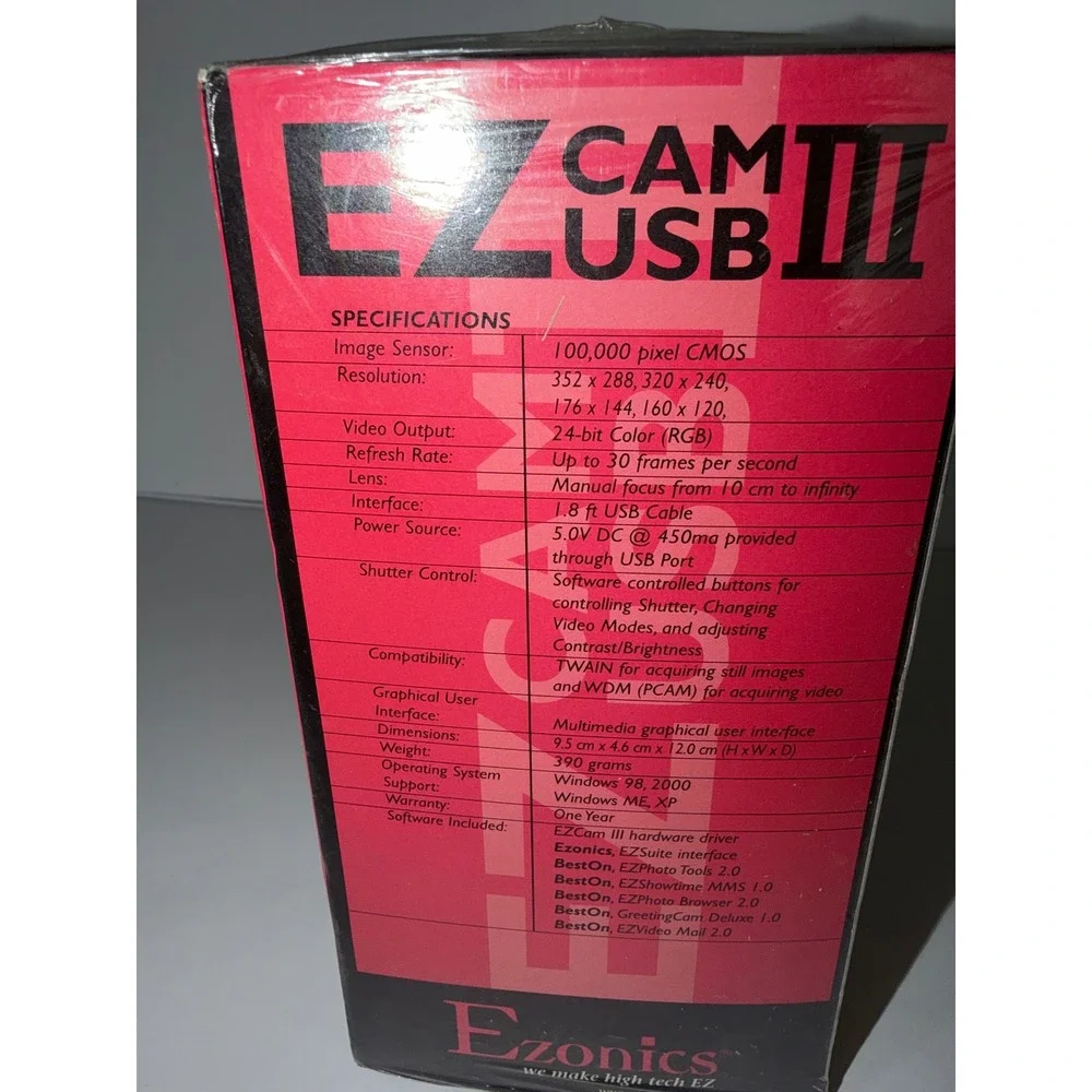 Vintage Ezonics EZCam III USB Digital Video Camera Webcam New Factory Sealed